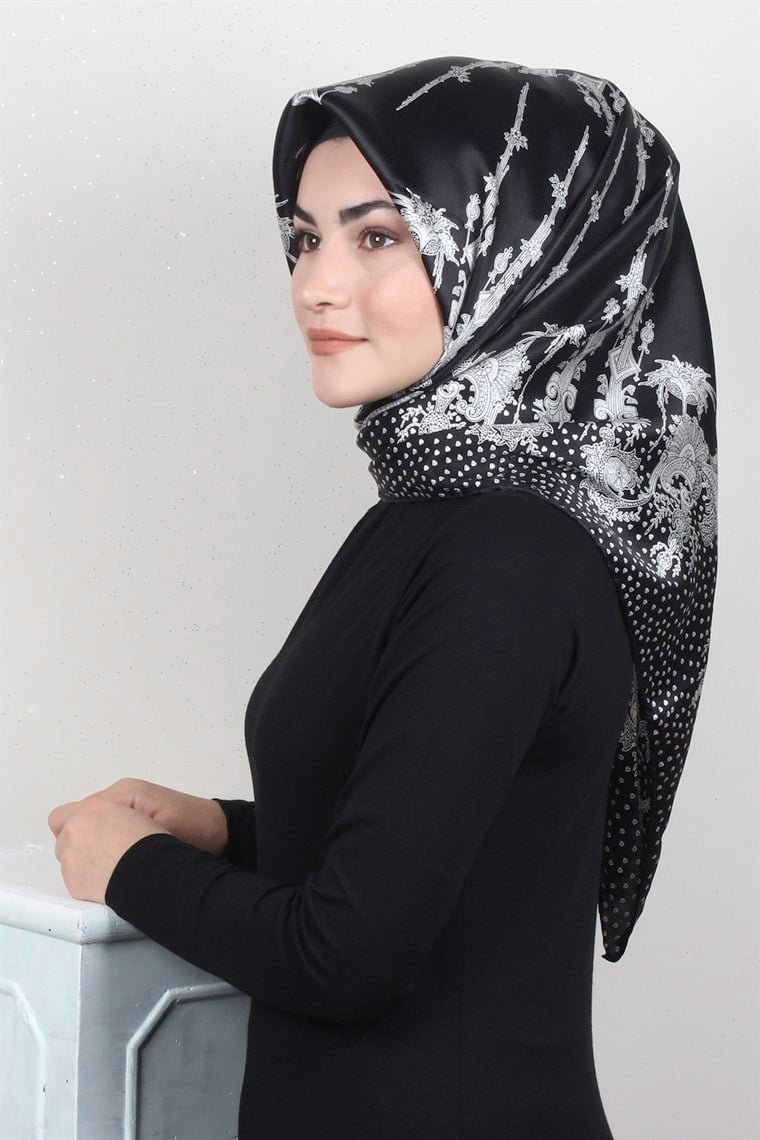 Sura Varaklı İpek Eşarp 4560-126