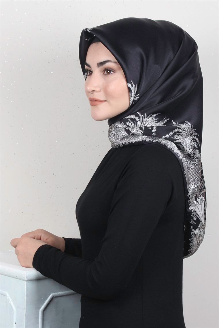 Sura Varaklı İpek Eşarp 4560-127