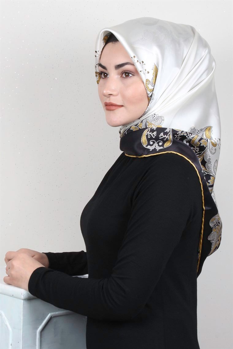 Sura Varaklı İpek Eşarp 4560-134
