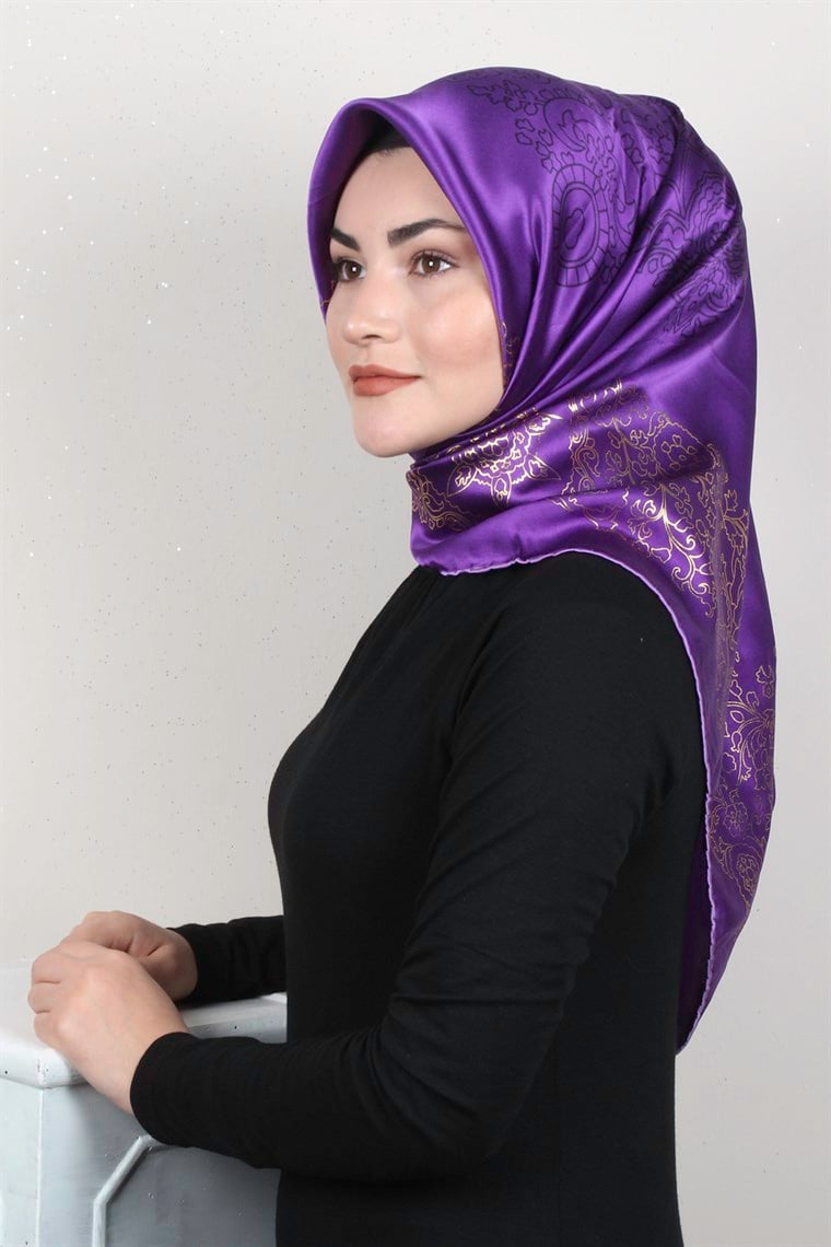 Sura Varaklı İpek Eşarp 4560-147