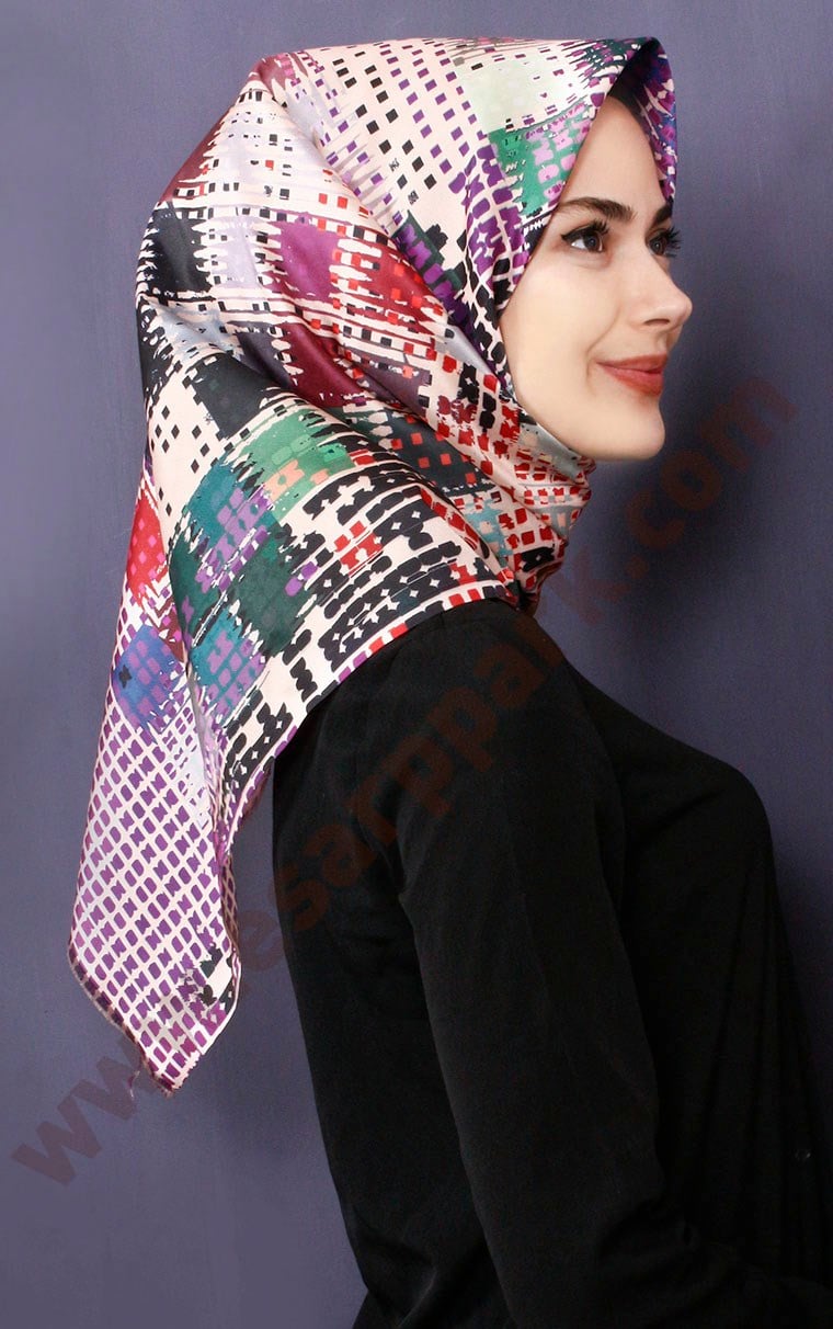 Tafta Dijital Eşarp 1336-8