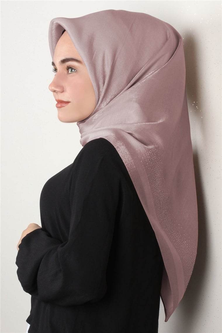 Taşlı Exclusive Eşarp 6000-6 Pudra