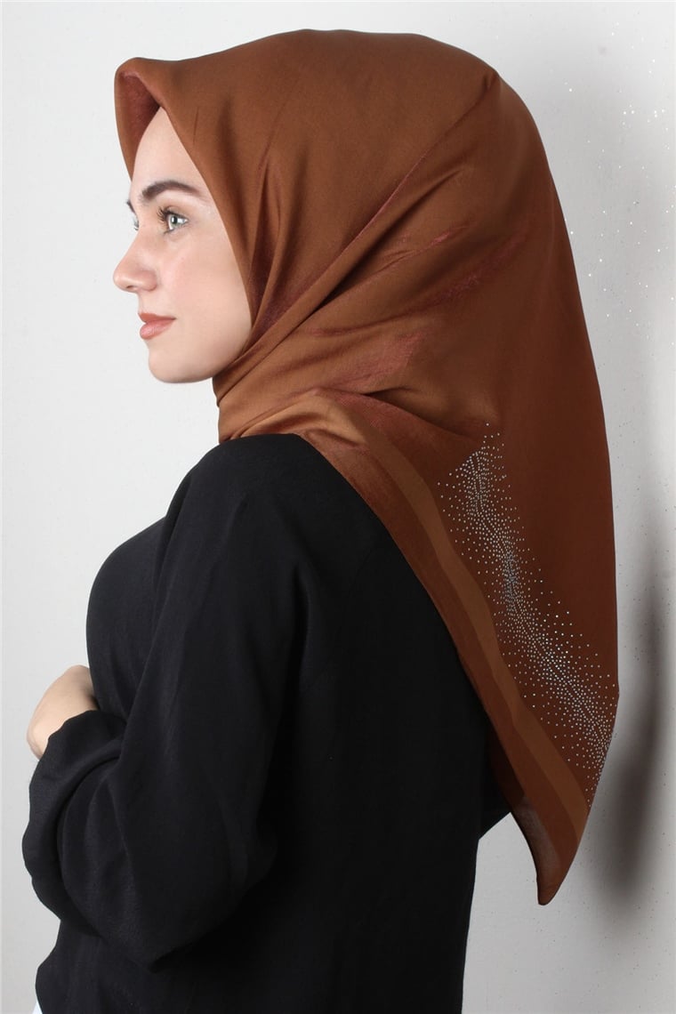 Taşlı Exclusive Eşarp 6000-8 Bakır