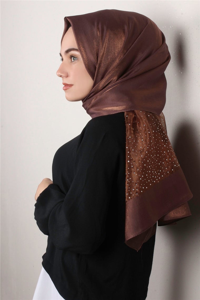 Taşlı Exclusive Şal 1606-10 Camel