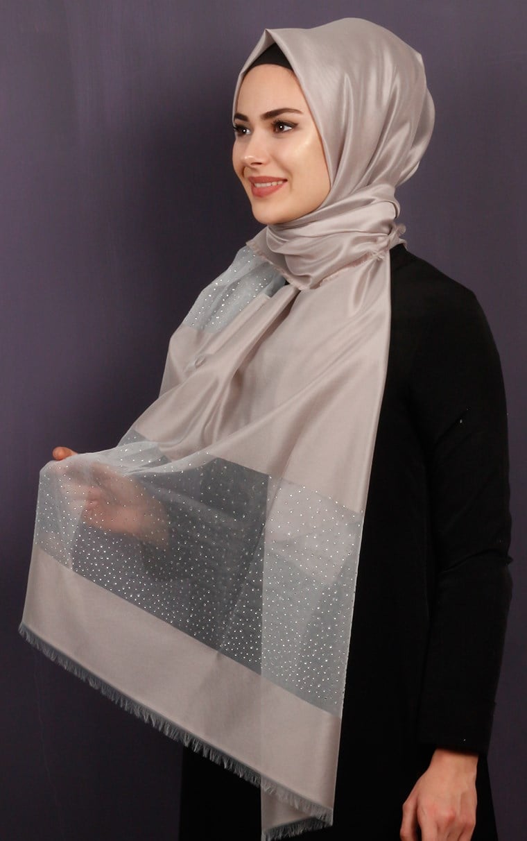 Taşlı Tül Şal 1067-9