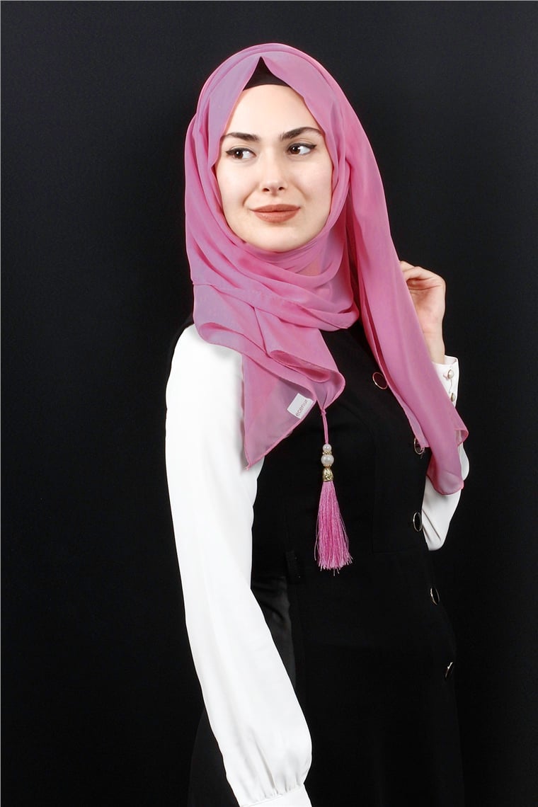 Tesettür Püsküllü Şal 1241-14