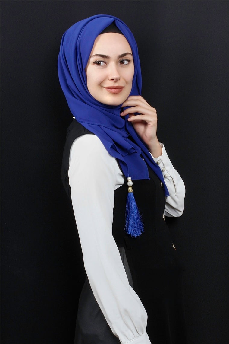Tesettür Püsküllü Şal 1241-17