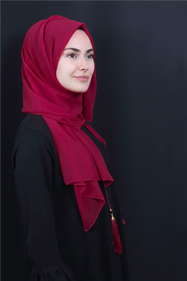 Tesettür Püsküllü Şal 1241-34