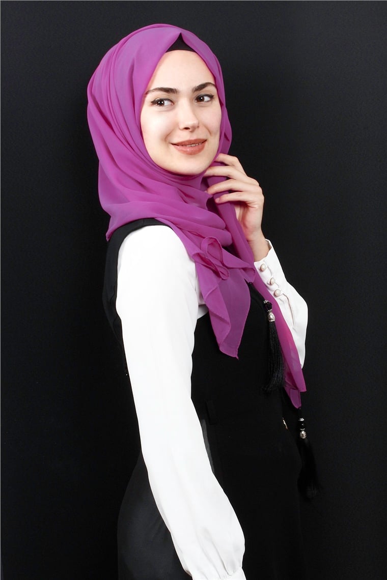 Tesettür Püsküllü Şal 1241-47