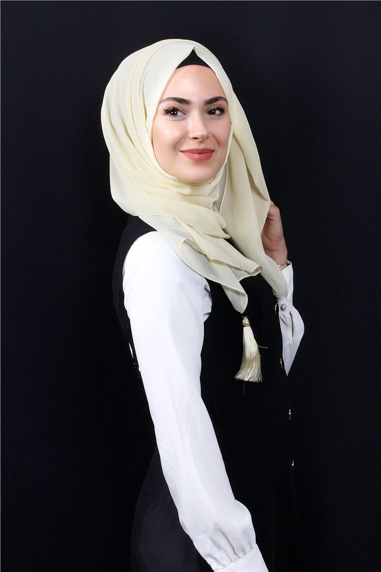 Tesettür Püsküllü Şal 1241-50