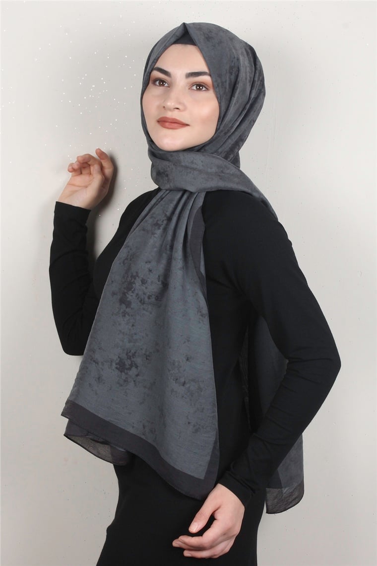 Vual Modal Şal 8686-7 Füme-Siyah