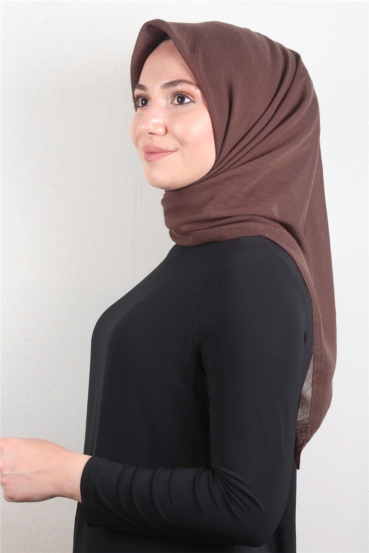 Yonca Pamuk Caz Eşarp 4652-2 Kakao