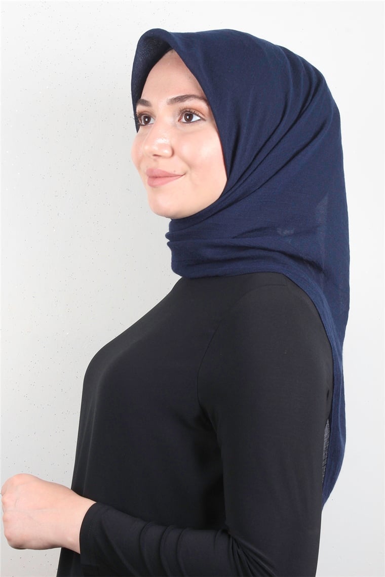 Yonca Pamuk Caz Eşarp 4652-4 Lacivert