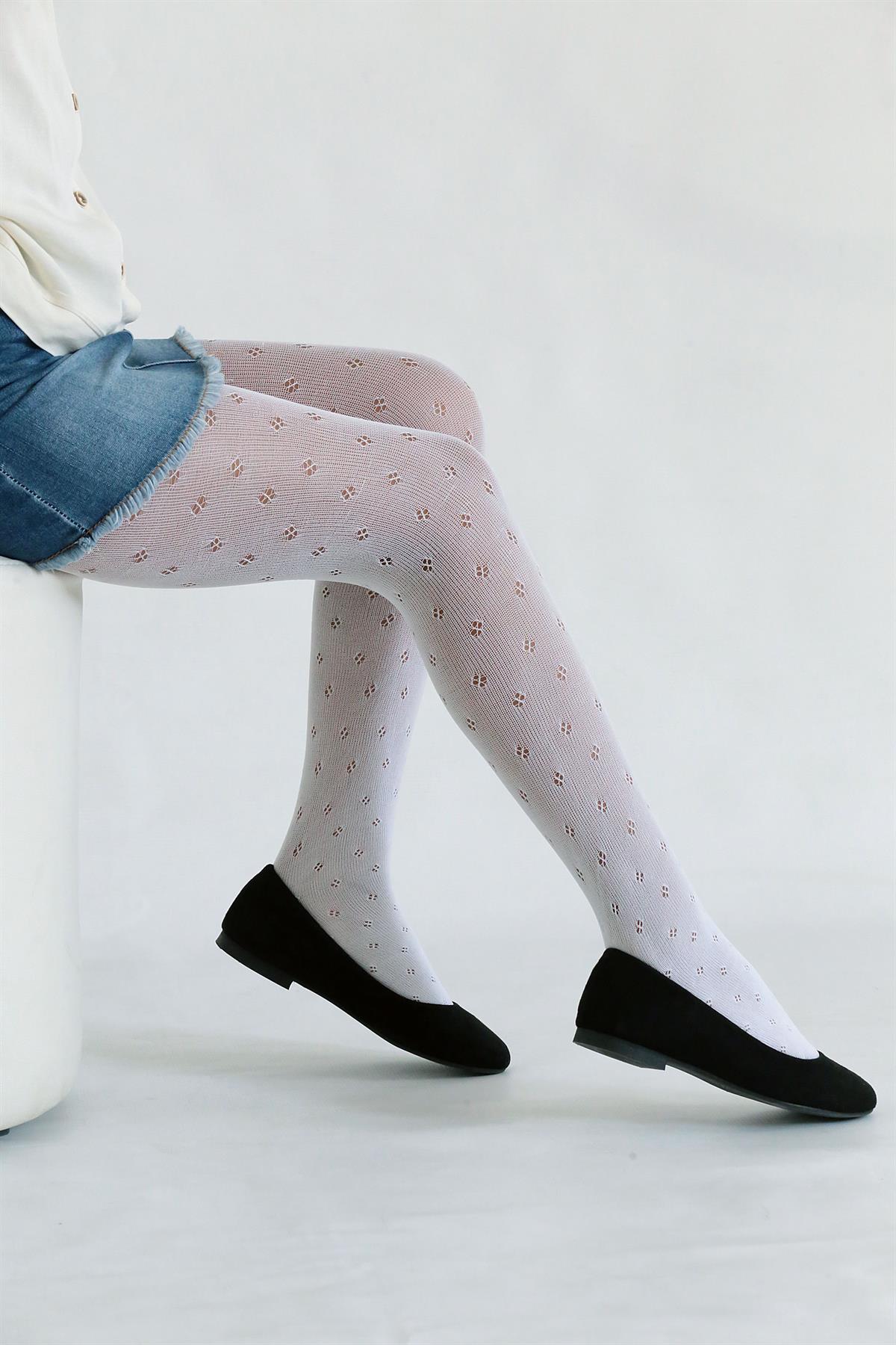 ADA ÇOCUK KÜLOTLU ÇORAP(4 Nokta) BEYAZ