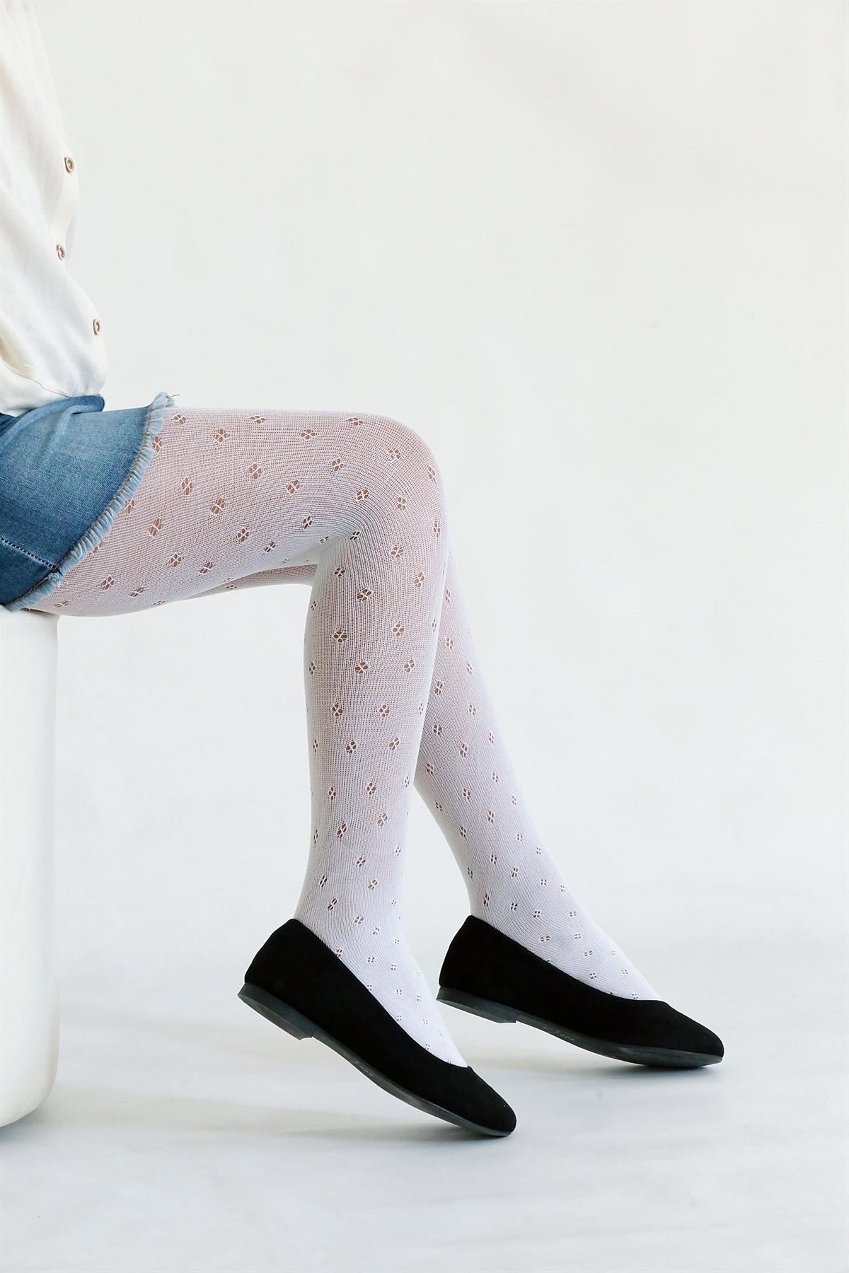 ADA ÇOCUK KÜLOTLU ÇORAP(4 Nokta) BEYAZ