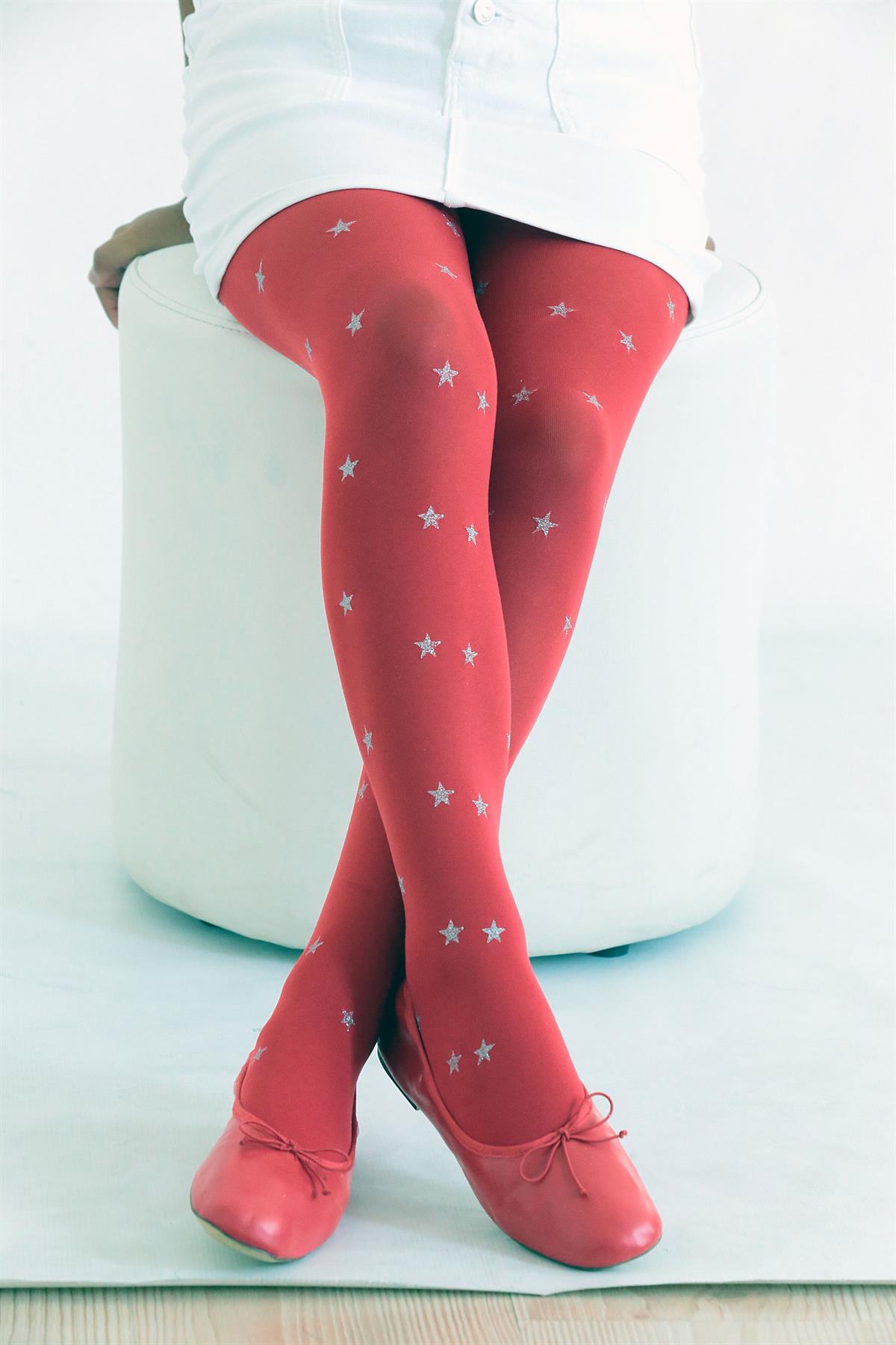 Asel Çocuk Külotlu Çorap KIRMIZI