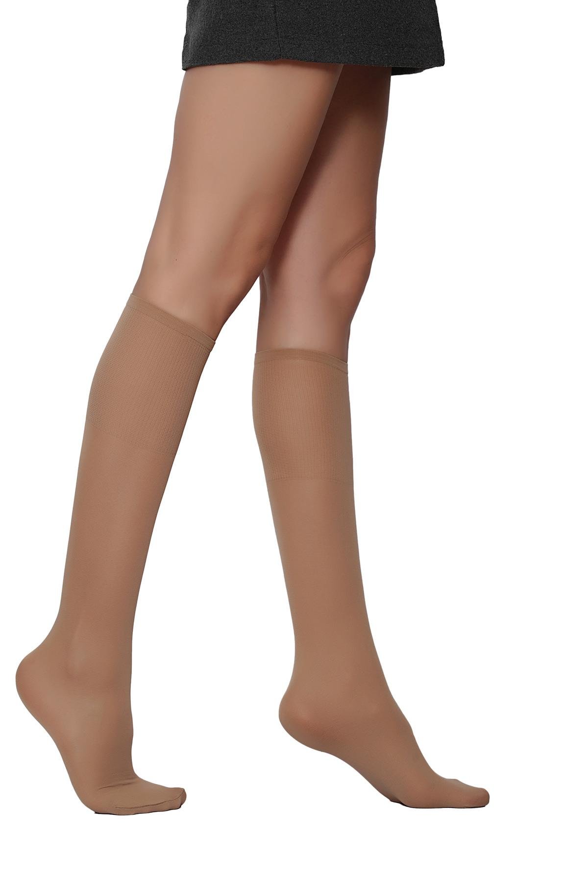 Comfort Lastiği Sıkmayan Dizaltı Çorap BRONZ