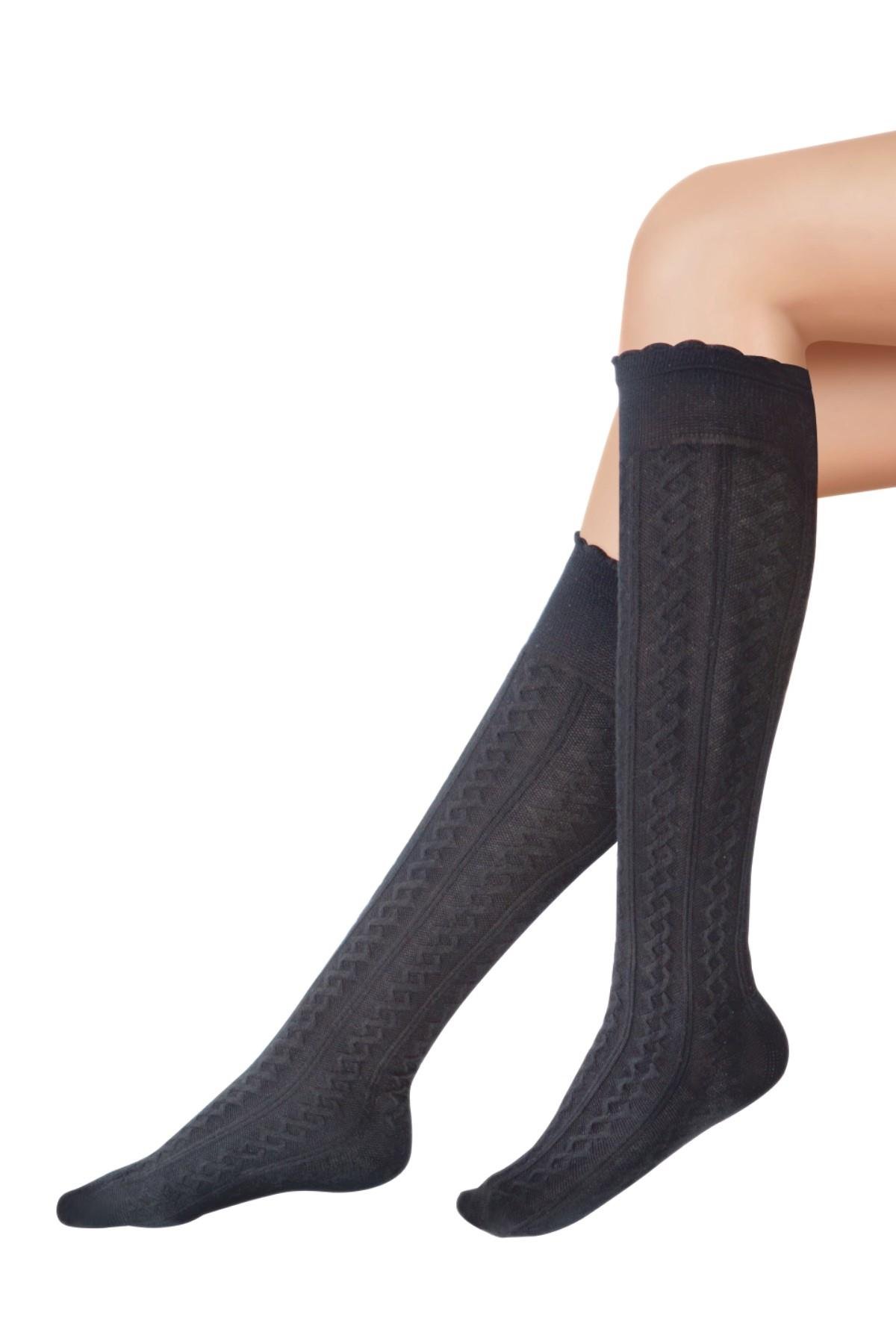 Dafne Viskon Dizaltı Çorap SİYAH