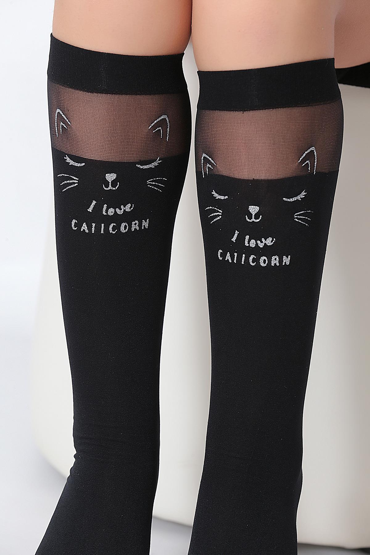 Duman Çocuk Dizaltı Çorap SİYAH