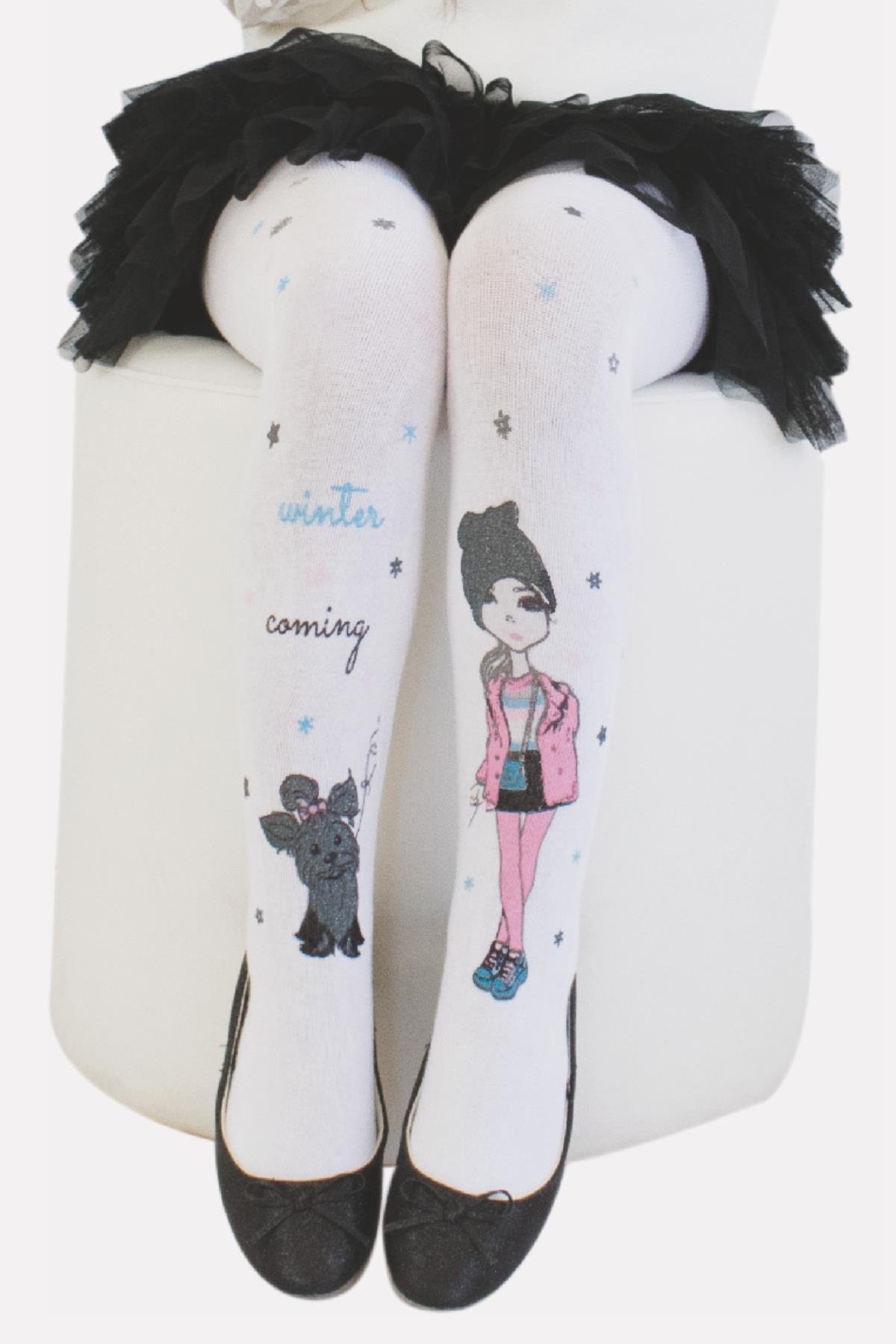 Hazan Viskon Çocuk Külotlu Çorap BEYAZ