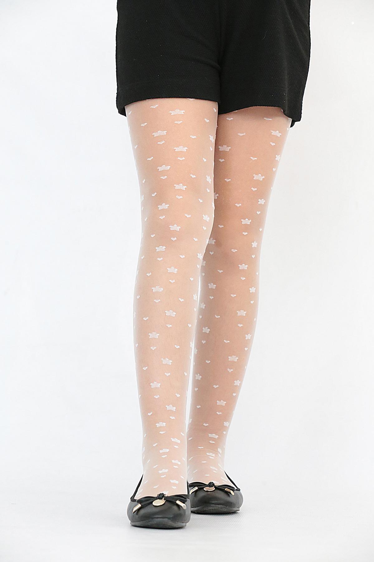 Hazel Çocuk Külotlu Çorap BEYAZ