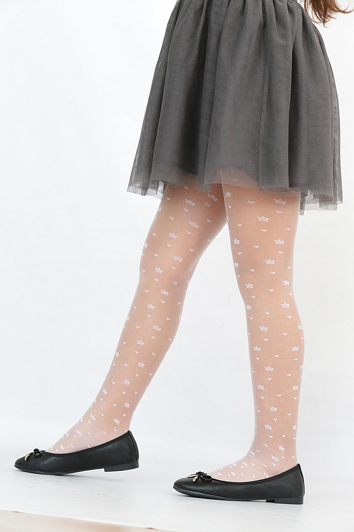 Hazel Çocuk Külotlu Çorap KEMİK