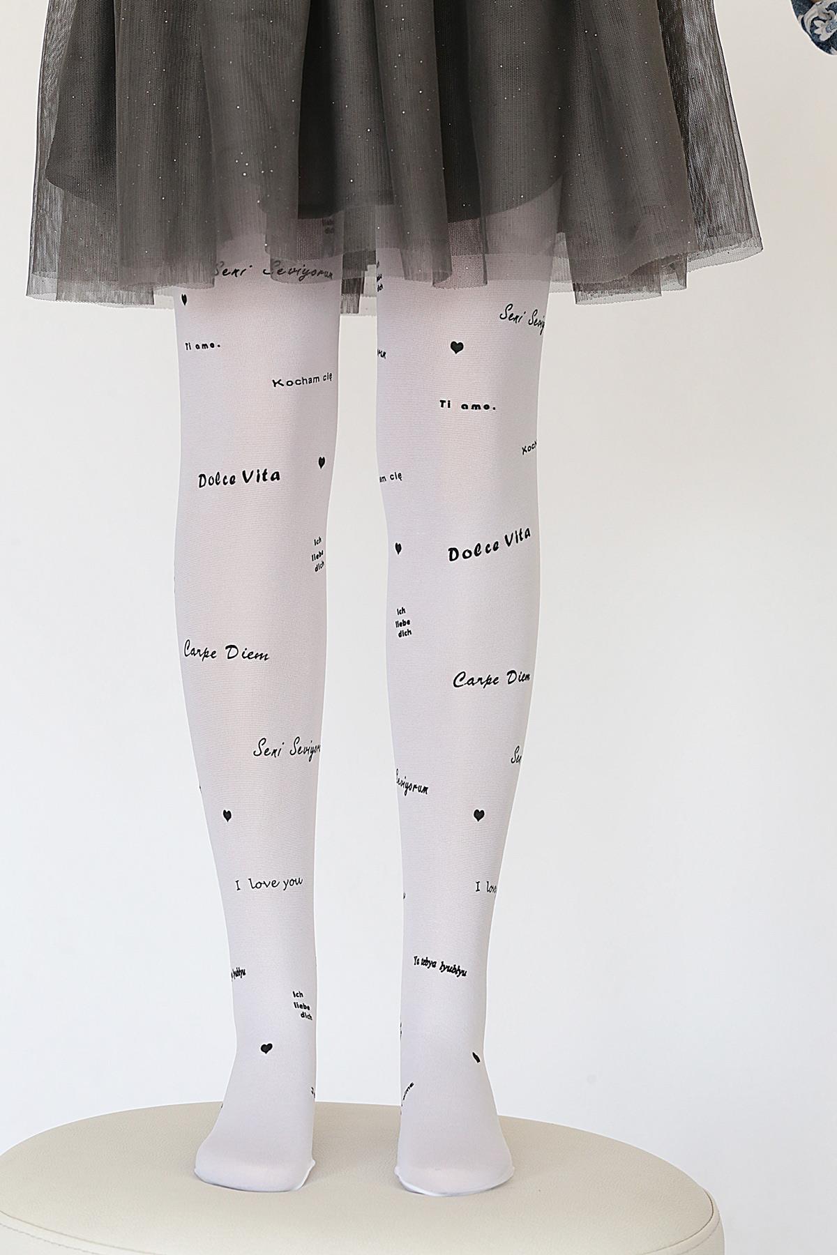 İda Çocuk Külotlu Çorap BEYAZ