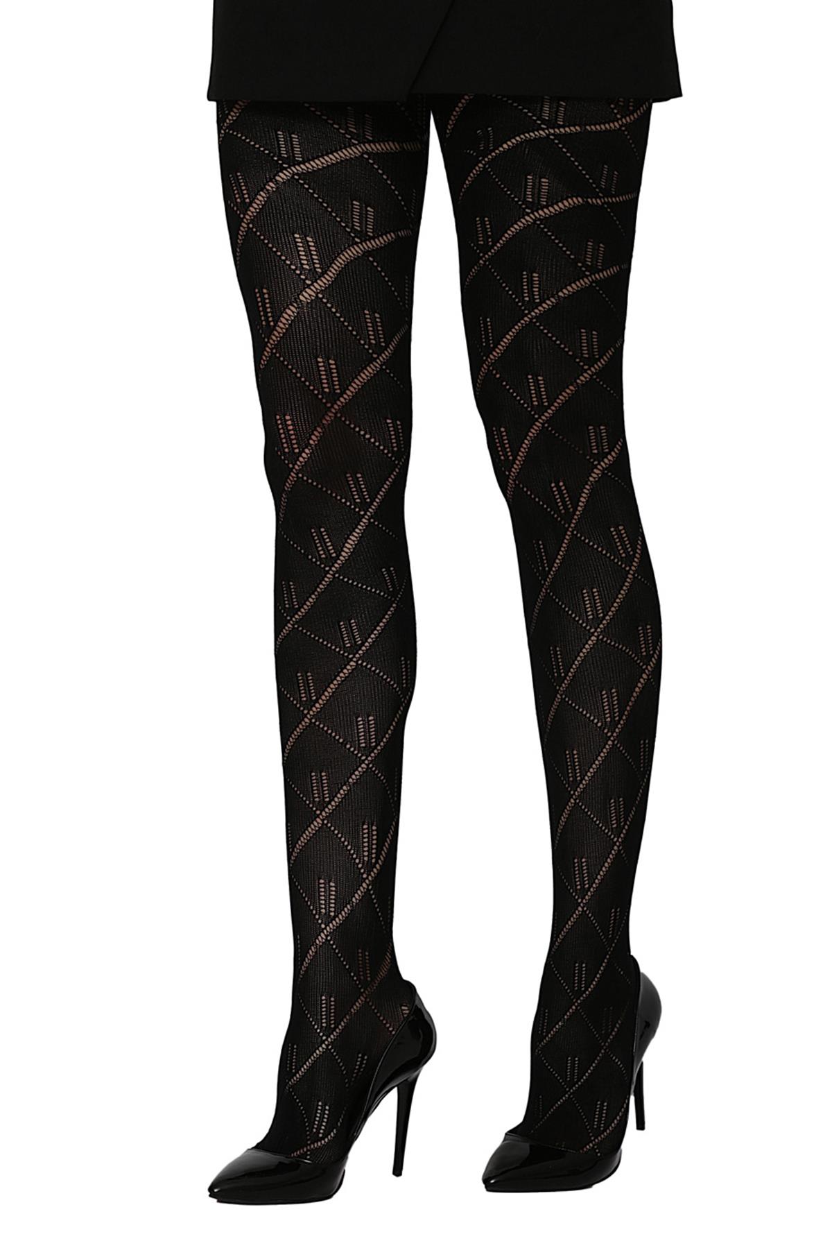 Jenna File Külotlu Çorap SİYAH