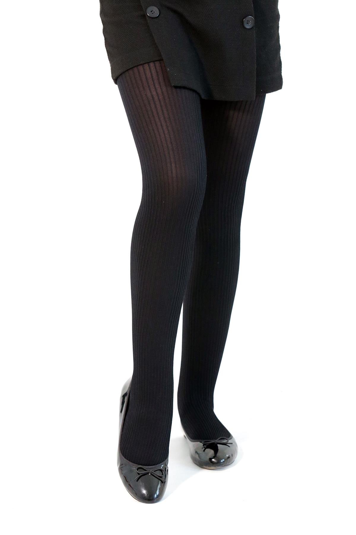 KUMSAL ÇOCUK KÜLOTLU ÇORAP SİYAH