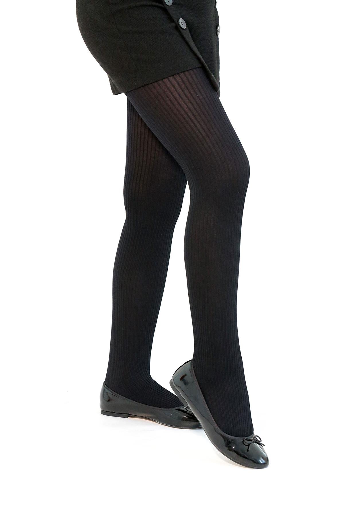 KUMSAL ÇOCUK KÜLOTLU ÇORAP SİYAH