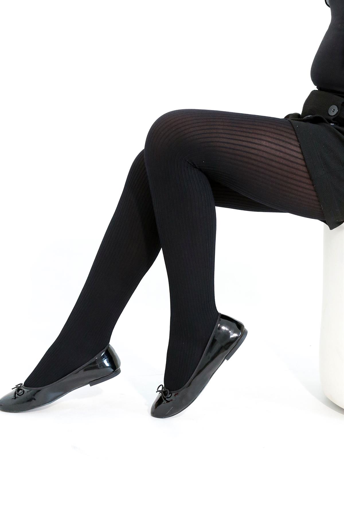 KUMSAL ÇOCUK KÜLOTLU ÇORAP SİYAH