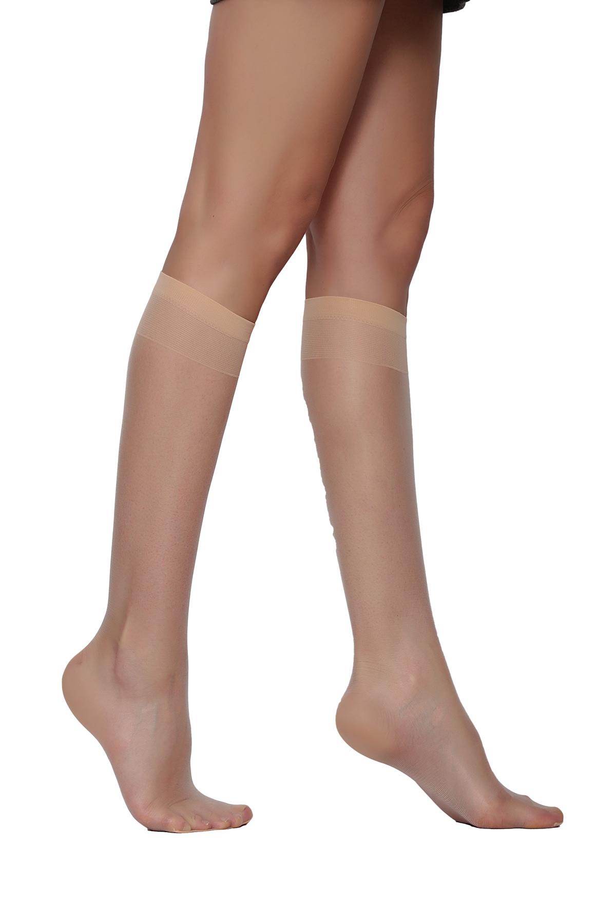 Lady Fity 15 Burun İzsiz Dizaltı Çorap NATUREL