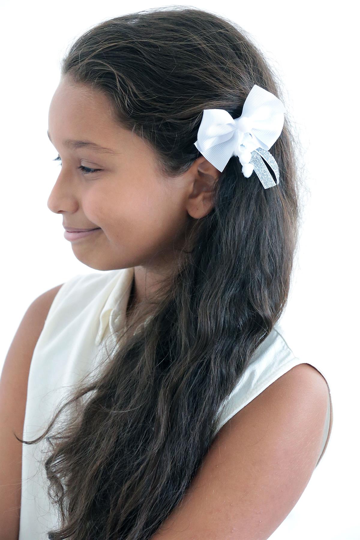 MANOLYA AKSESUAR&TOKA TAKIMLI ÇOCUK KÜLOTLU ÇORAP BEYAZ