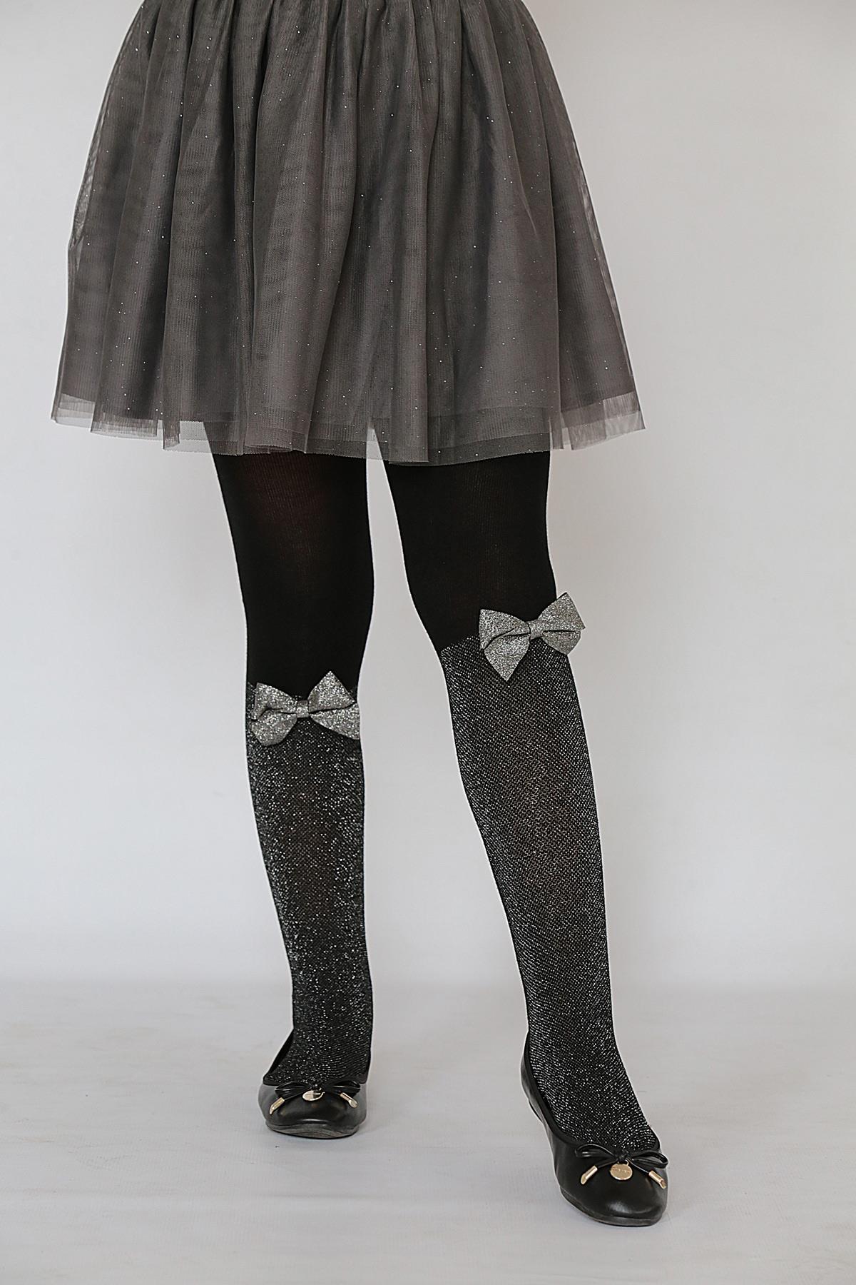 Mathild Viskon Çocuk Külotlu Çorap SİYAH