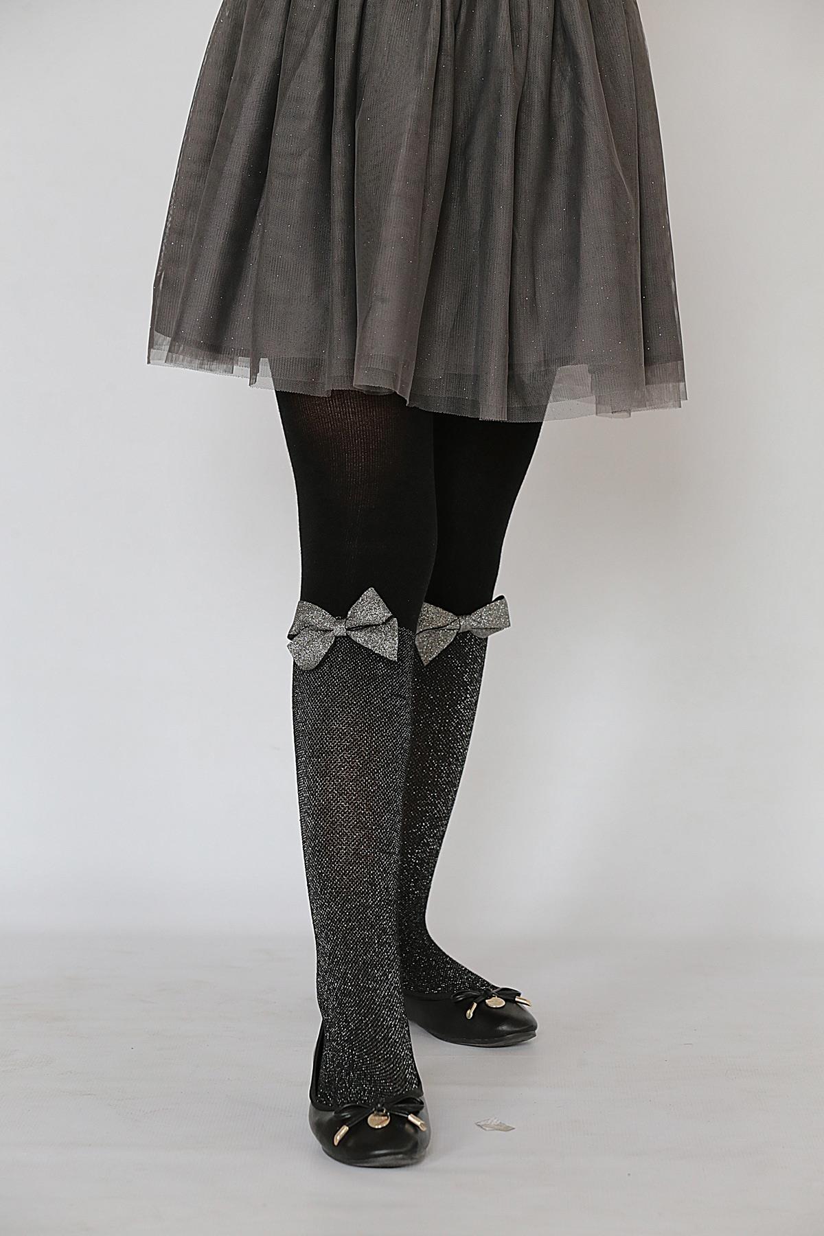 Mathild Viskon Çocuk Külotlu Çorap SİYAH