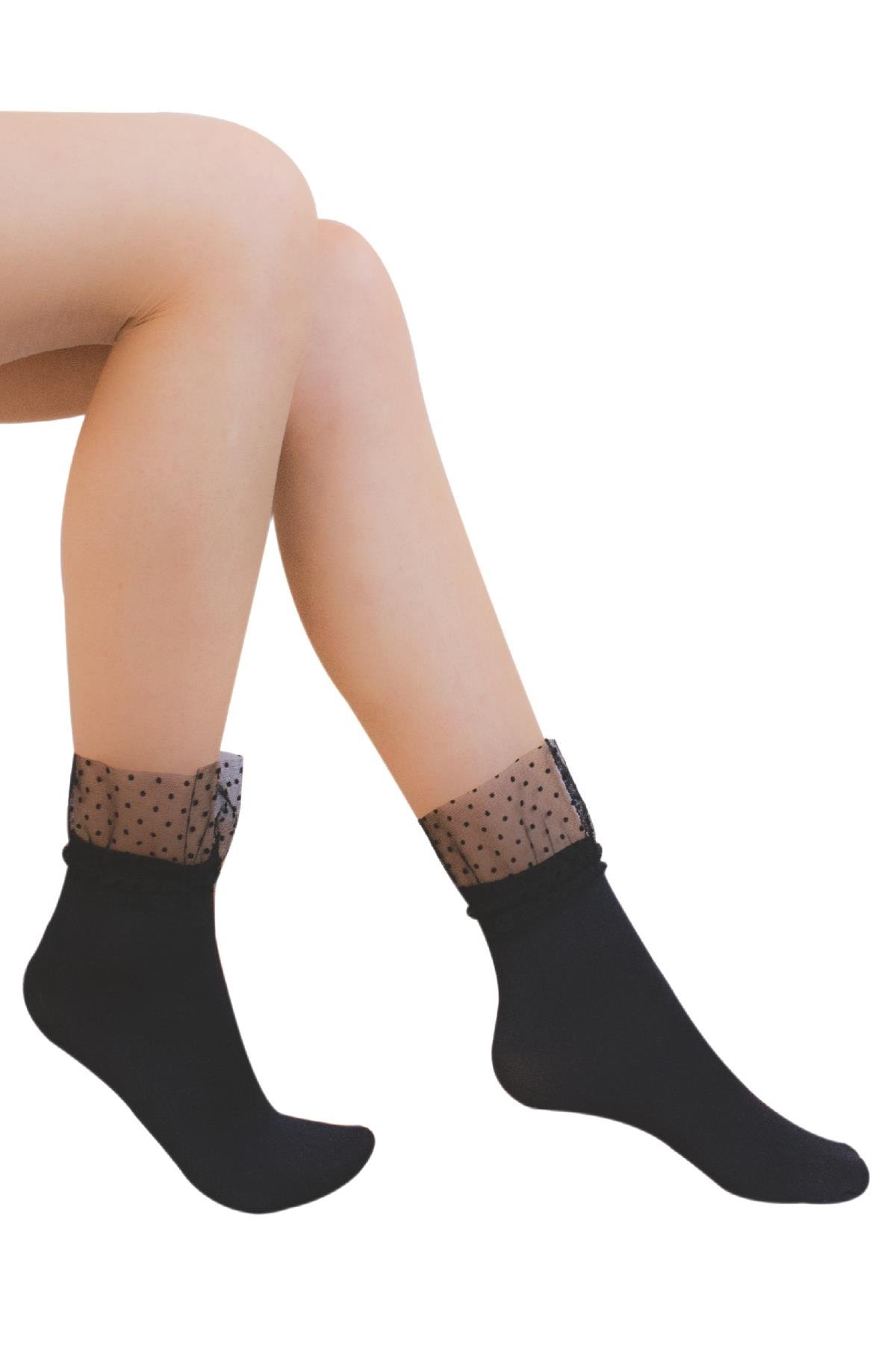 Mikro Tüllü 1 Soket Çorap  SİYAH