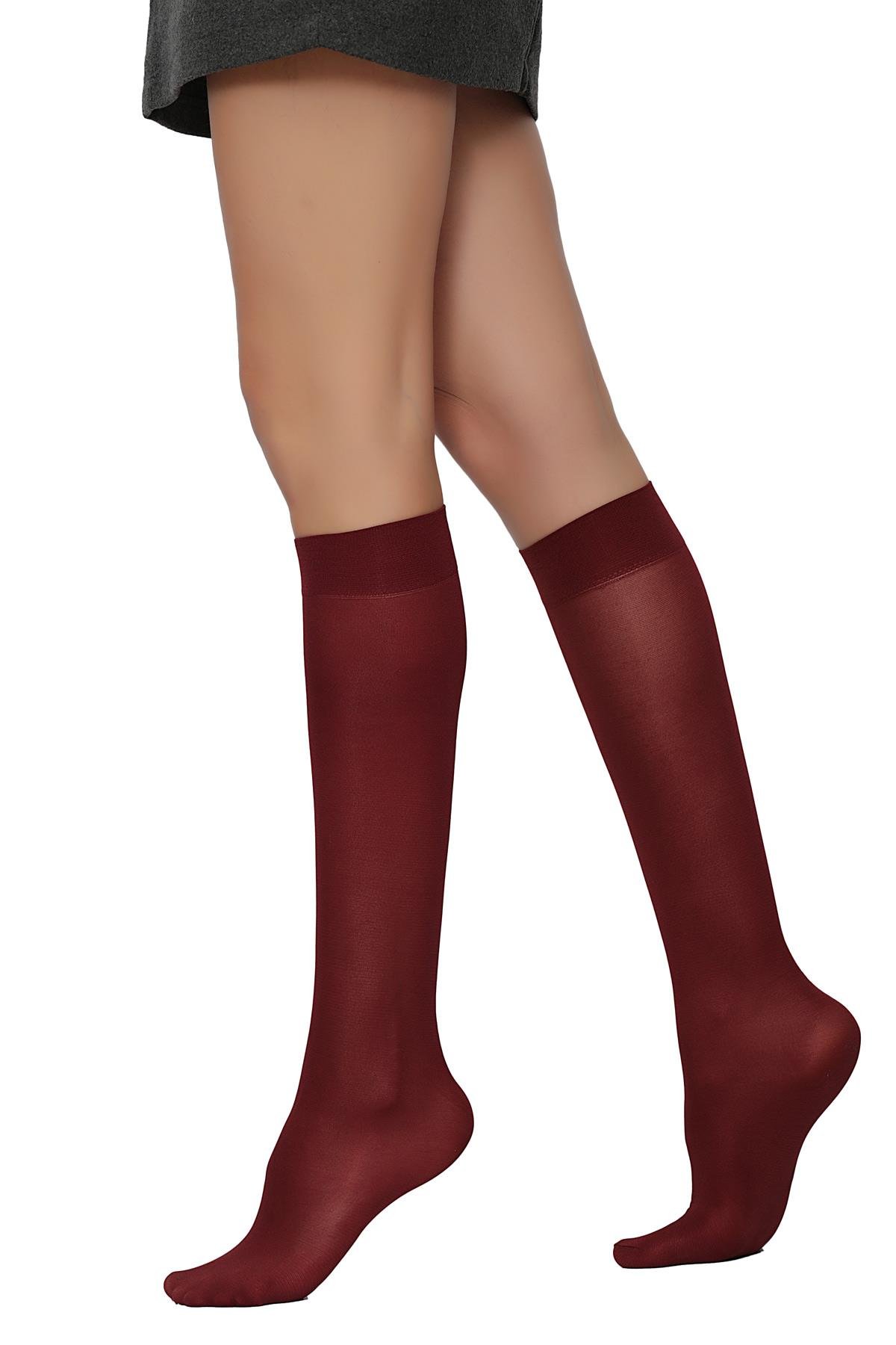 Mycro 50 Dizaltı Çorap BORDO