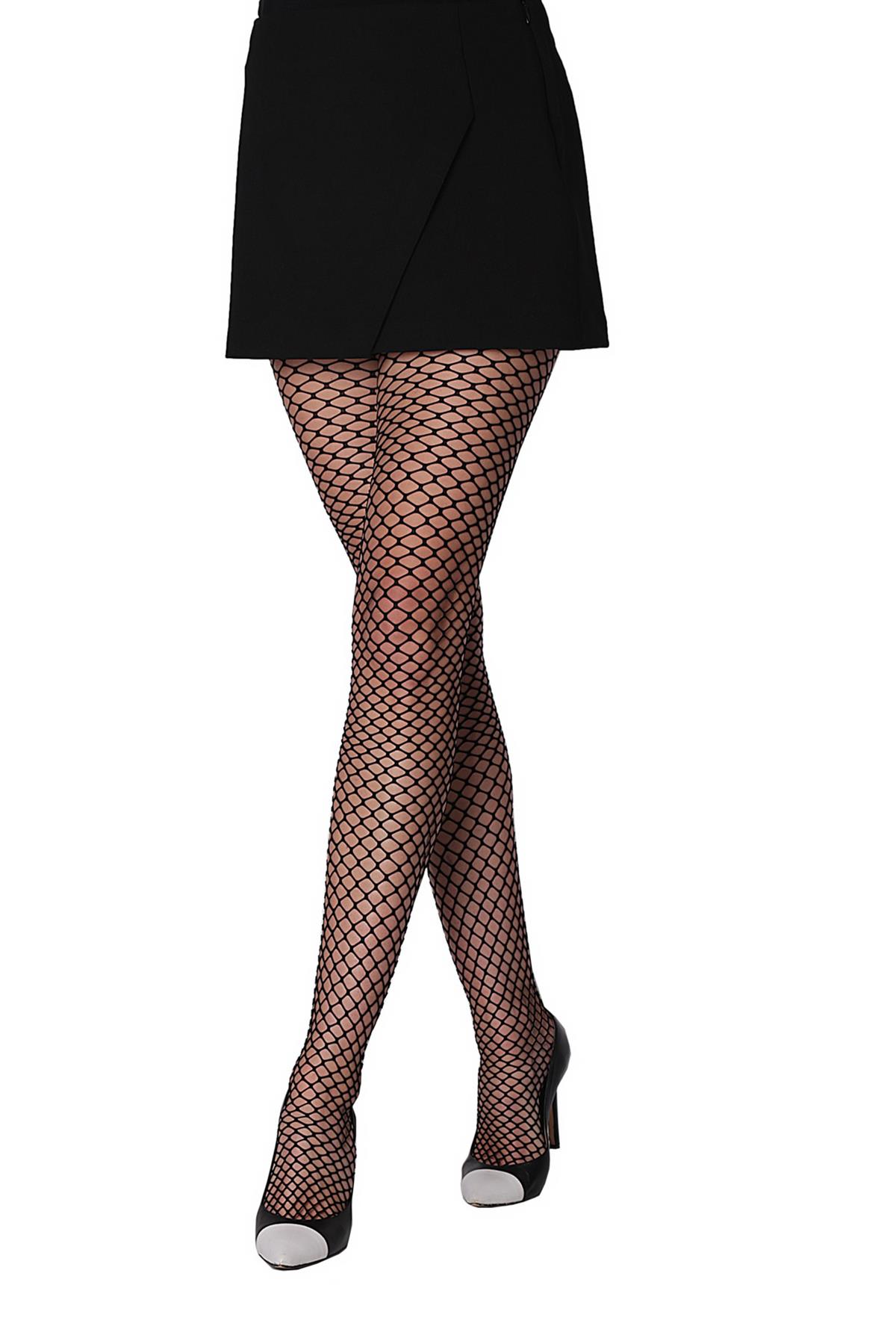 Pesca File Külotlu Çorap SİYAH