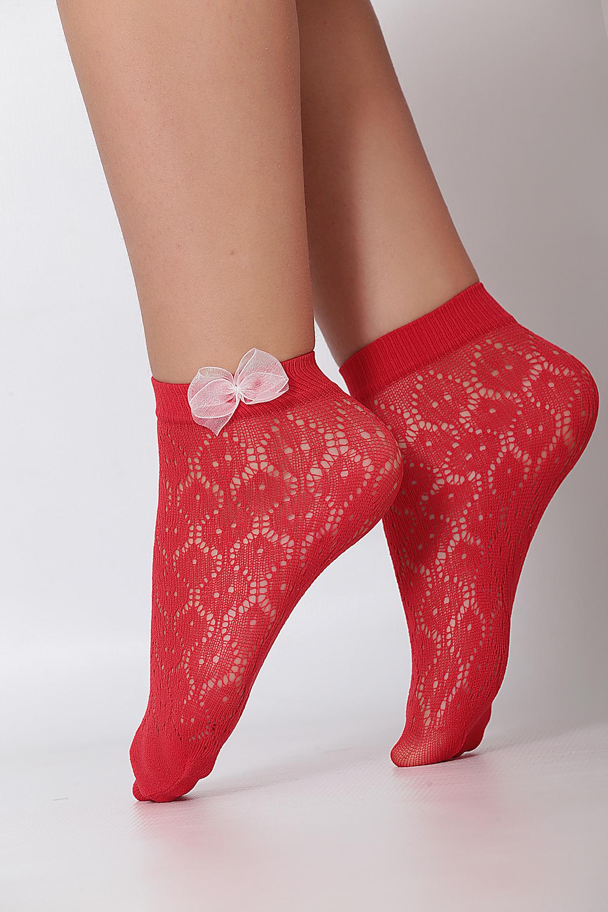 Petunya Aks. Çocuk Soket ÇORAP KIRMIZI