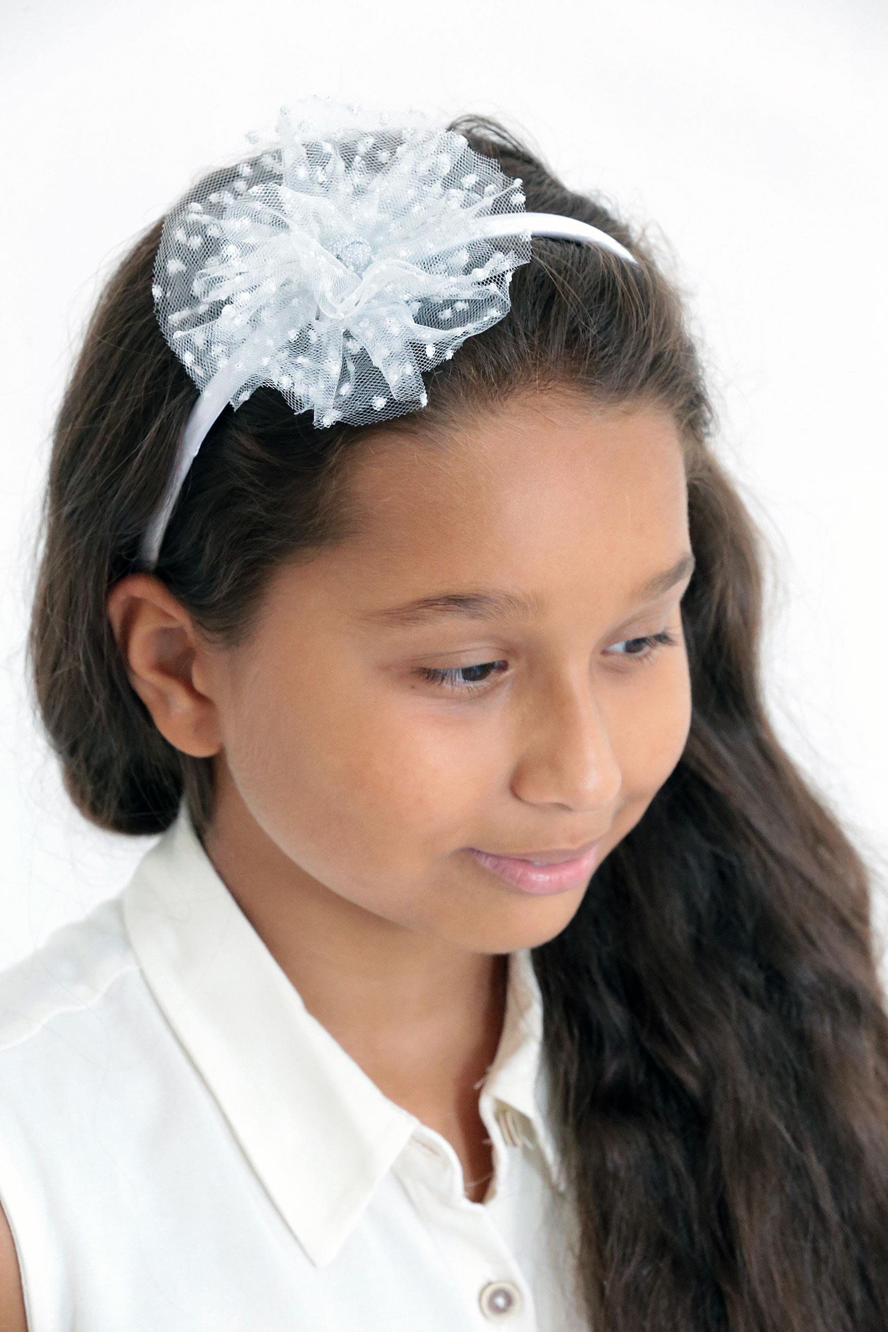 PUNTOSİM TAÇLI ÇOCUK KÜLOTLU ÇORAP BEYAZ