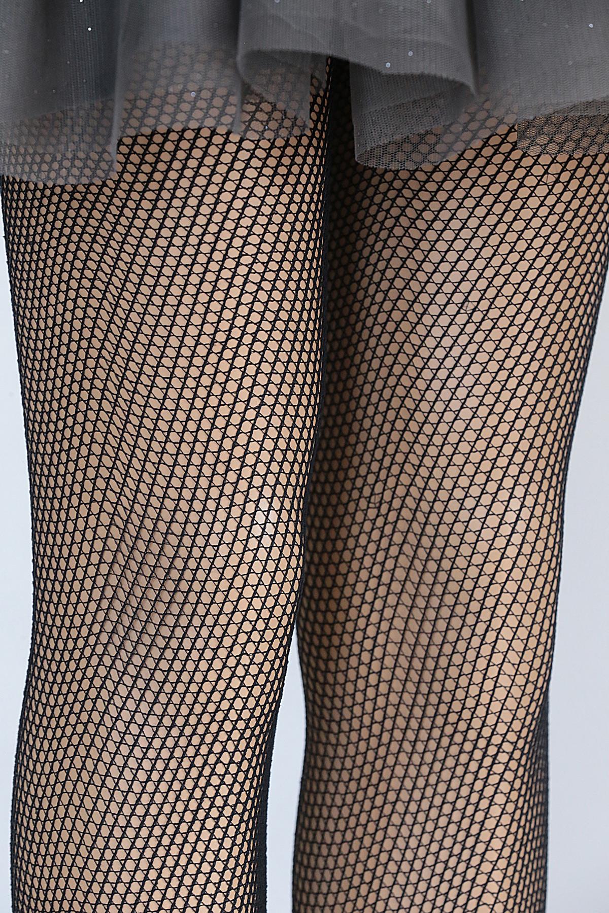 Rete File Çocuk Külotlu Çorap SİYAH