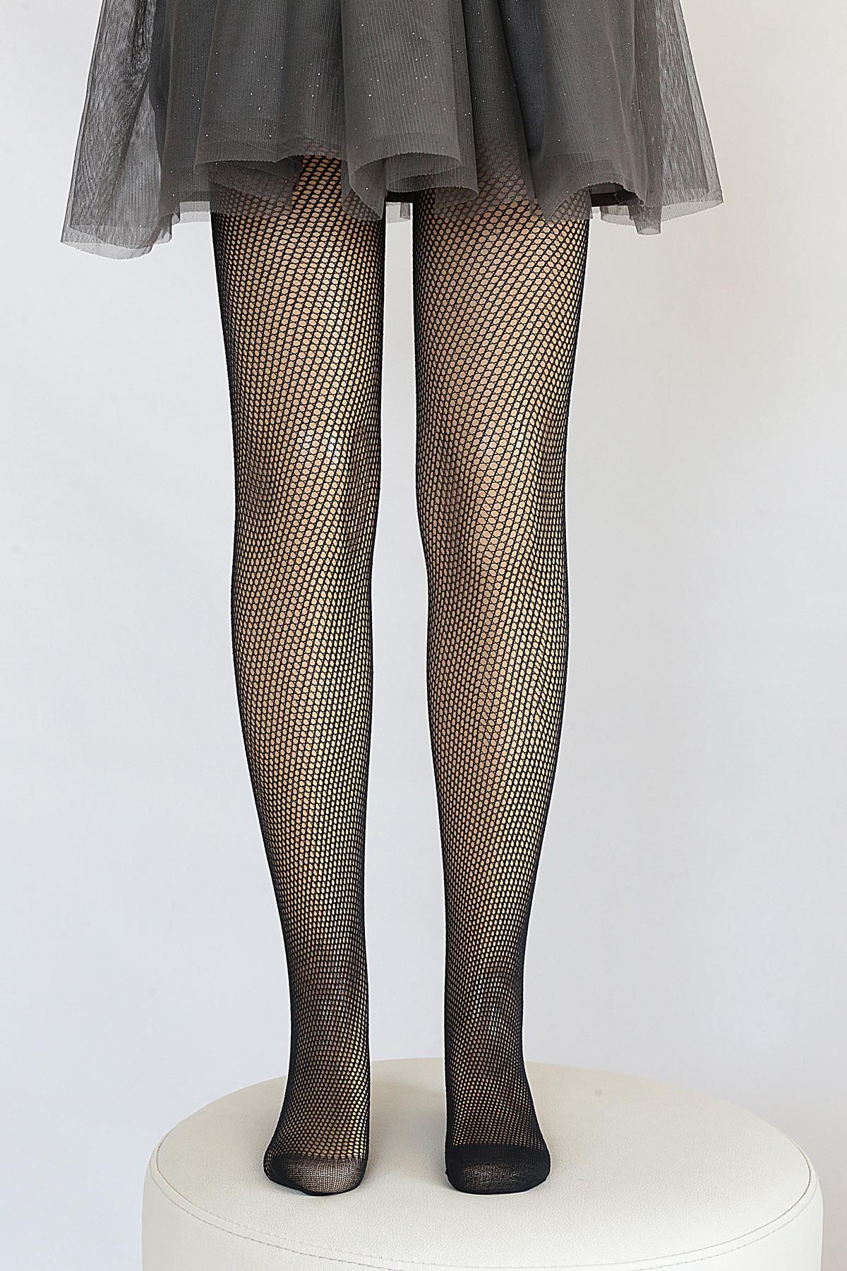 Rete File Çocuk Külotlu Çorap SİYAH