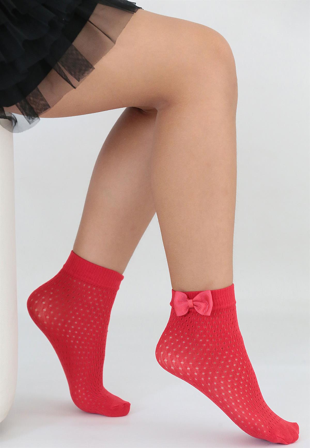 Romina Aks. Çocuk Soket Çorap KIRMIZI