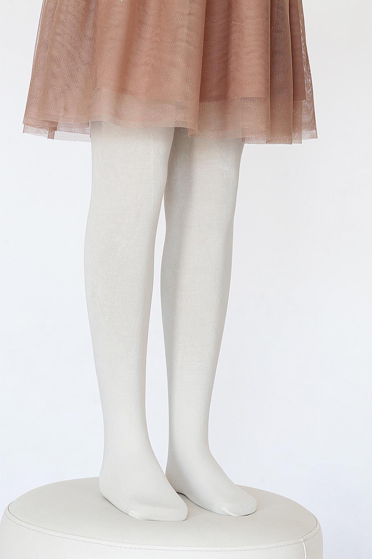 Soft Viskon Çocuk Külotlu Çorap KEMİK