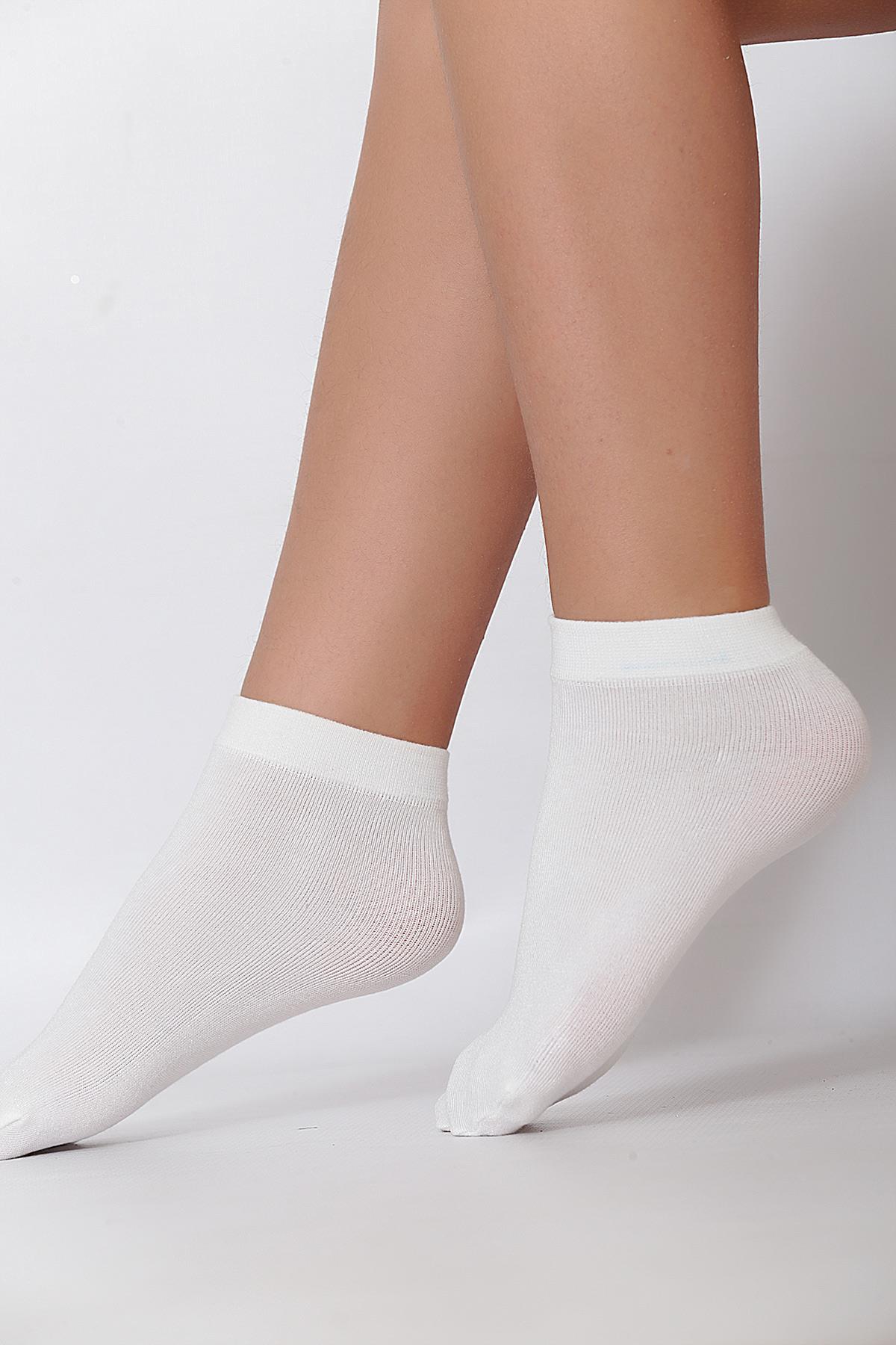 Soft Viskon Çocuk Soket Çorap BEYAZ