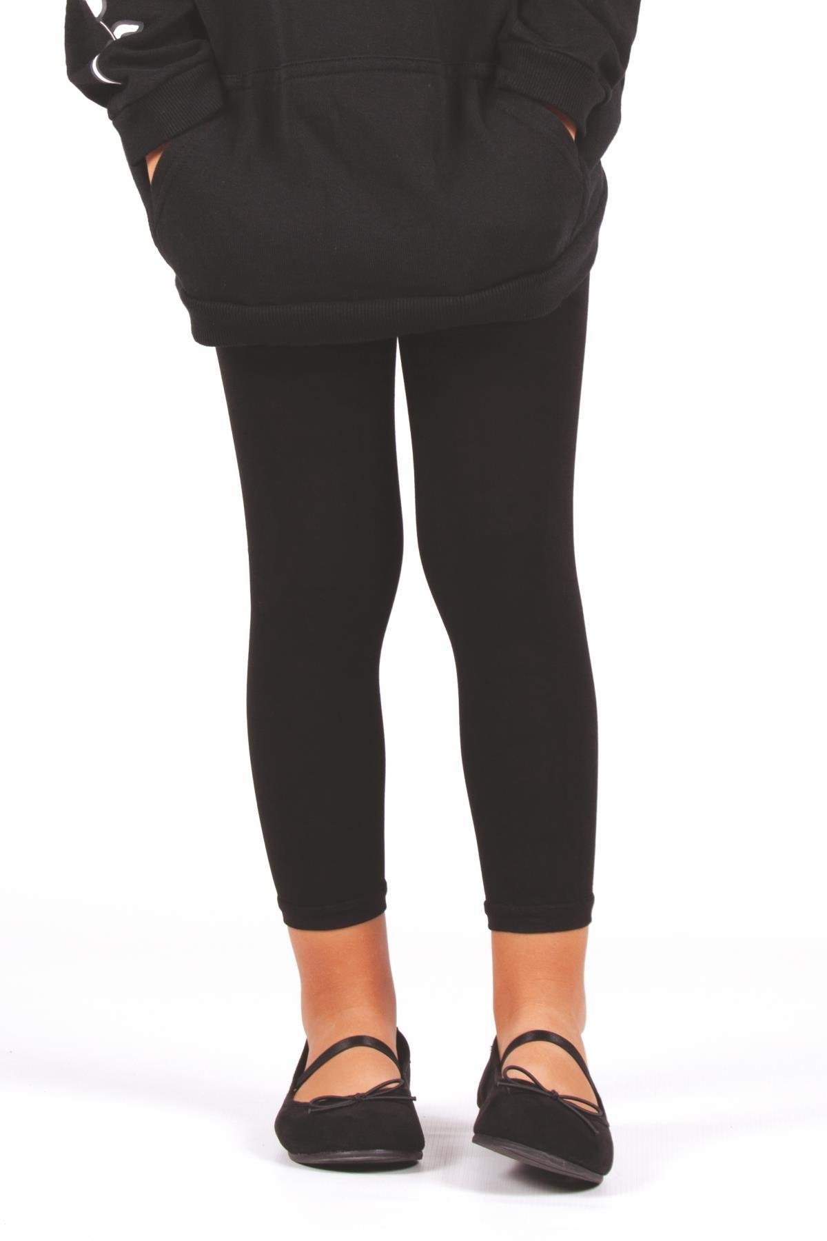 Soft Viskon Çocuk Tayt SİYAH