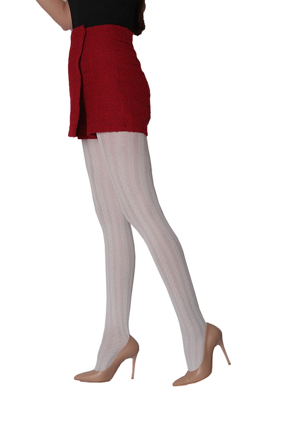Sonya Koton Külotlu Çorap KEMİK