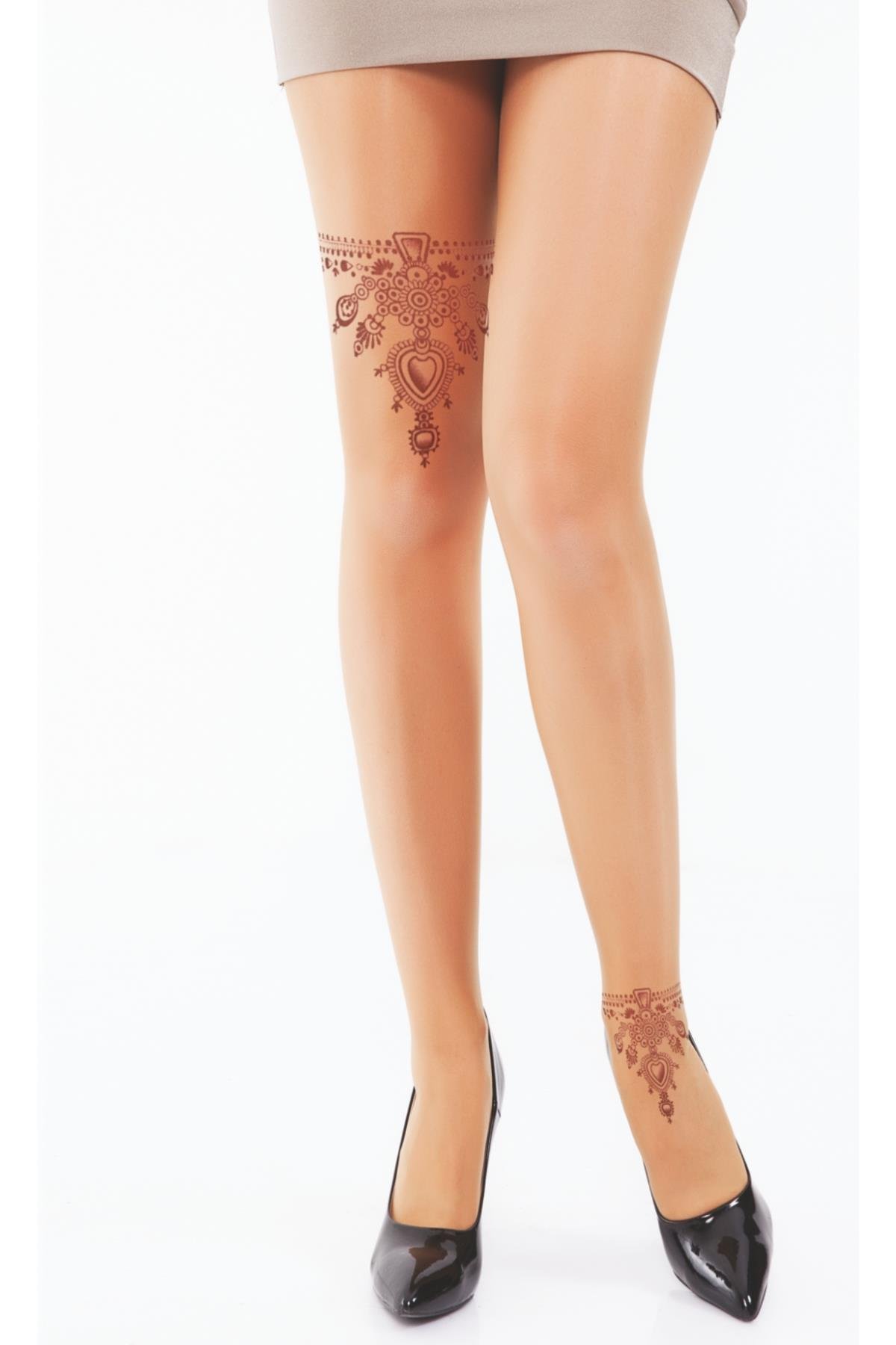 Tattoo Külotlu Çorap NATUREL