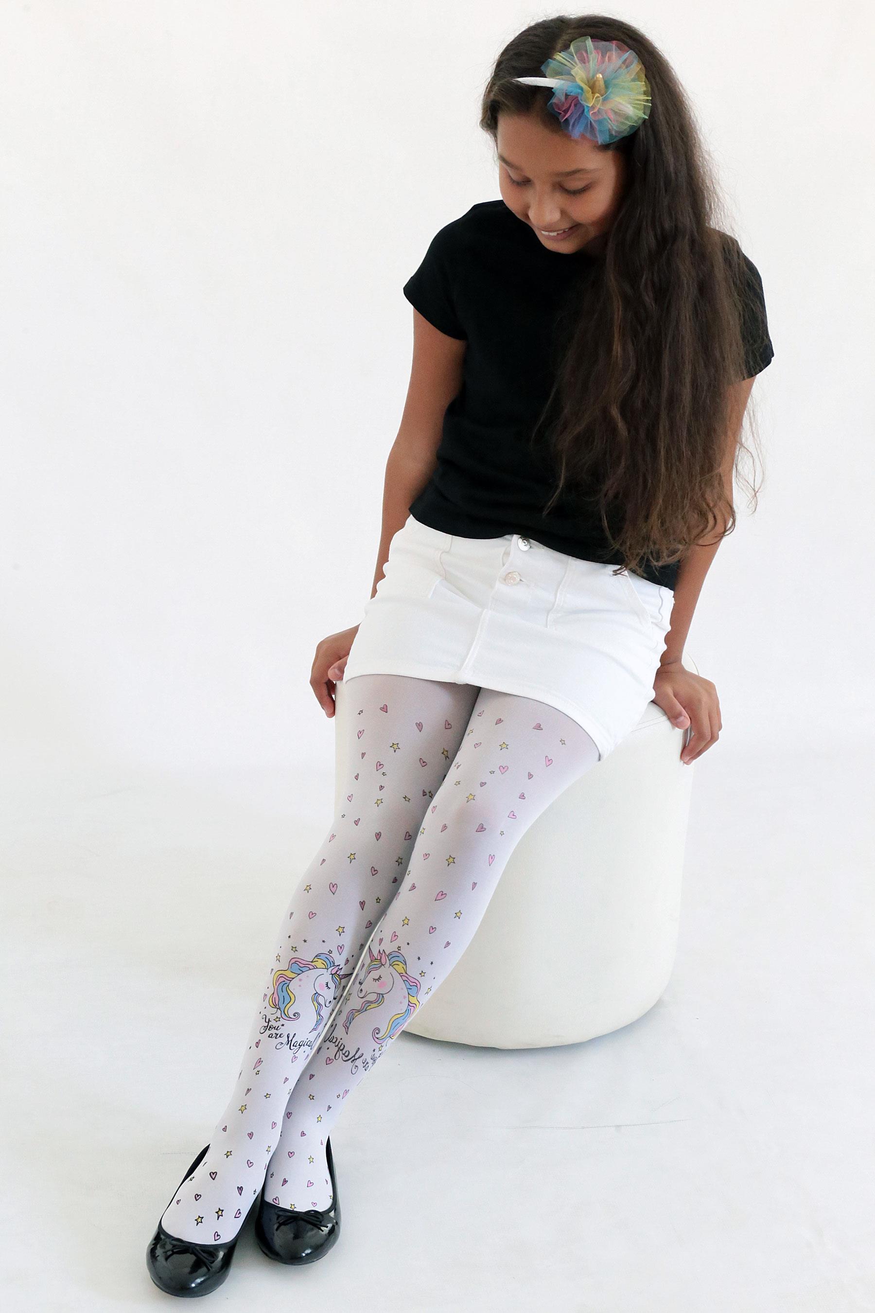 VERAN TAÇ TAKIM ÇOCUK KÜLOTLU ÇORAP BEYAZ