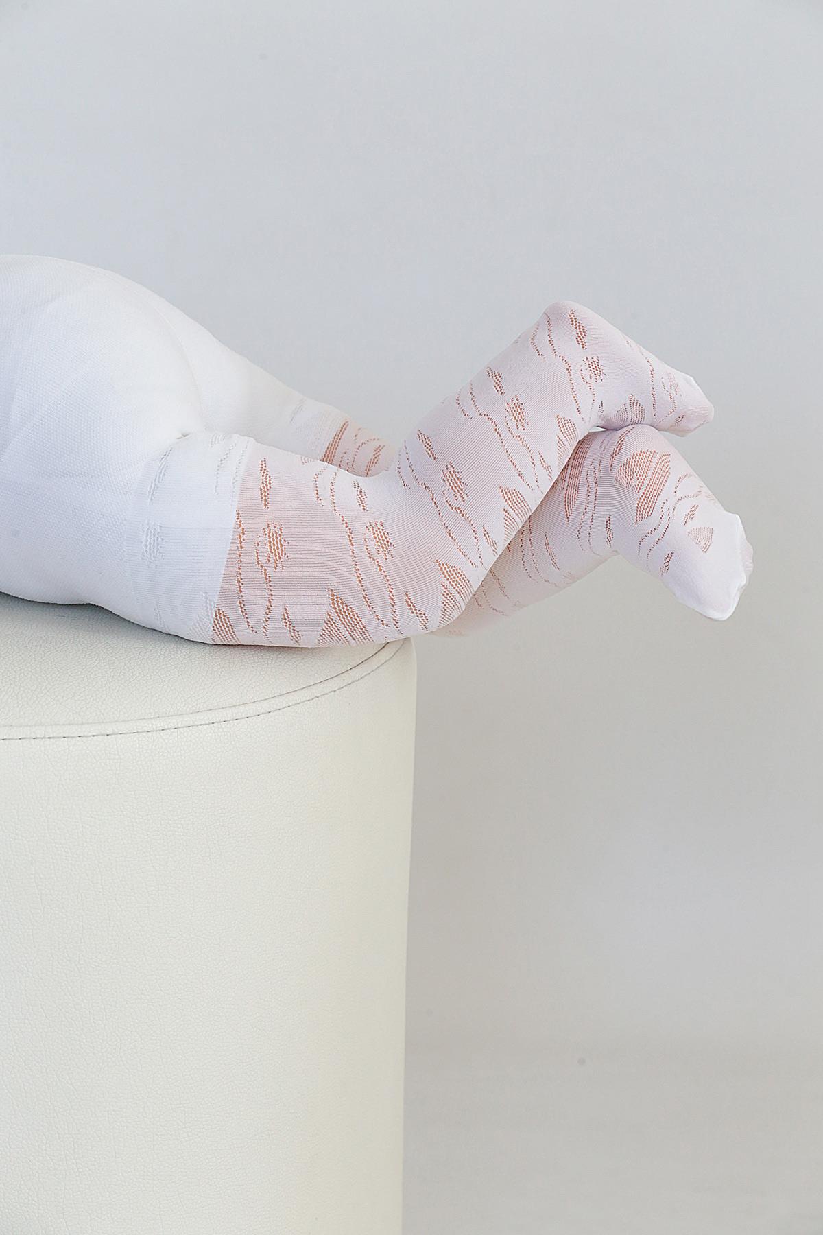 Yelkenli Bebek Mikro Külotlu Çorap BEYAZ